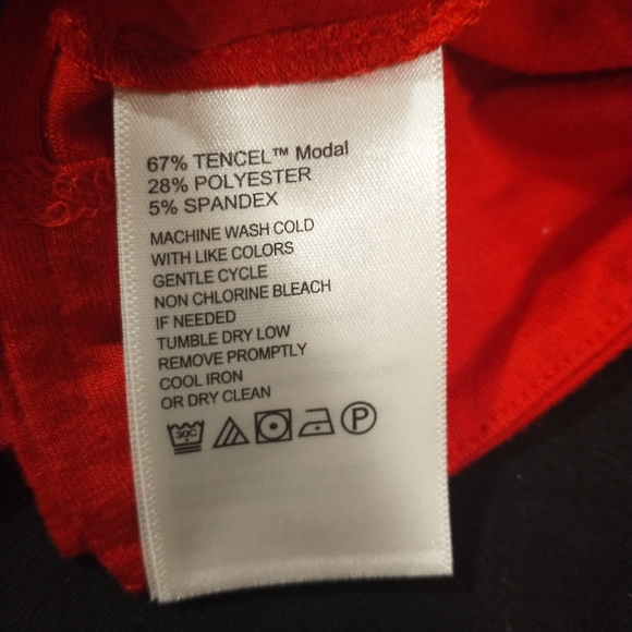 Tommy Bahama Red V Neck Long Sleeve Top XL - Picture 3 of 4